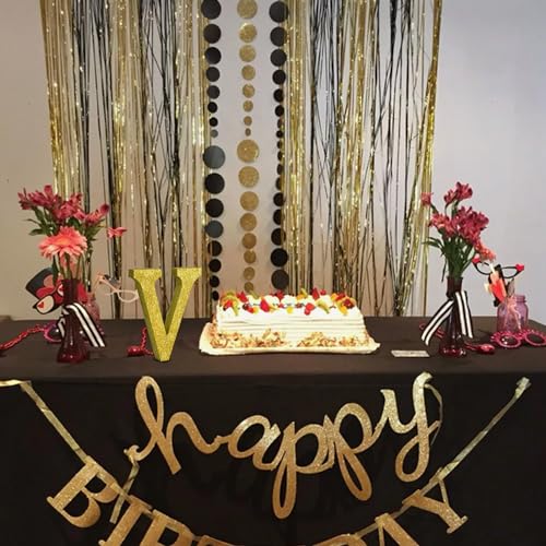 Image of TONIFUL 8 Inch Gold Glitter Letter V Table Centerpiece A-Z Gold Birthday Party Decorations,Gold Alphabet V for Birthday,Chrismas,Graduation,Bridal Shower,Wedding,Anniversary Party Supplies