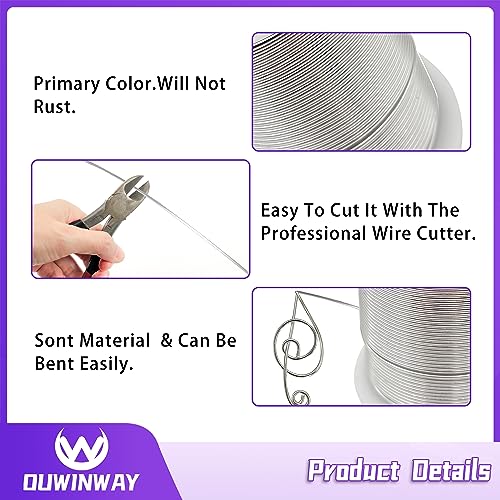 20gauge silver aluminum crafts wire 400ft for jewelry crafting gemstone metal coiling sculpting armature jewelry making beading floral soft diy metal craft art wires colored and soft