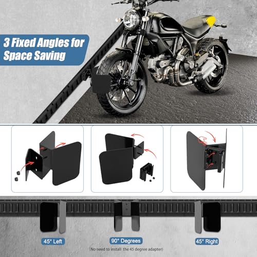Image of Saranna E-Track Wheel Chock for E-Track /X-Track System |E Track Motorcycle Wheel chocks for Dirt Bikes|E-Track Accessories for Enclosed Trailer 2 Pack