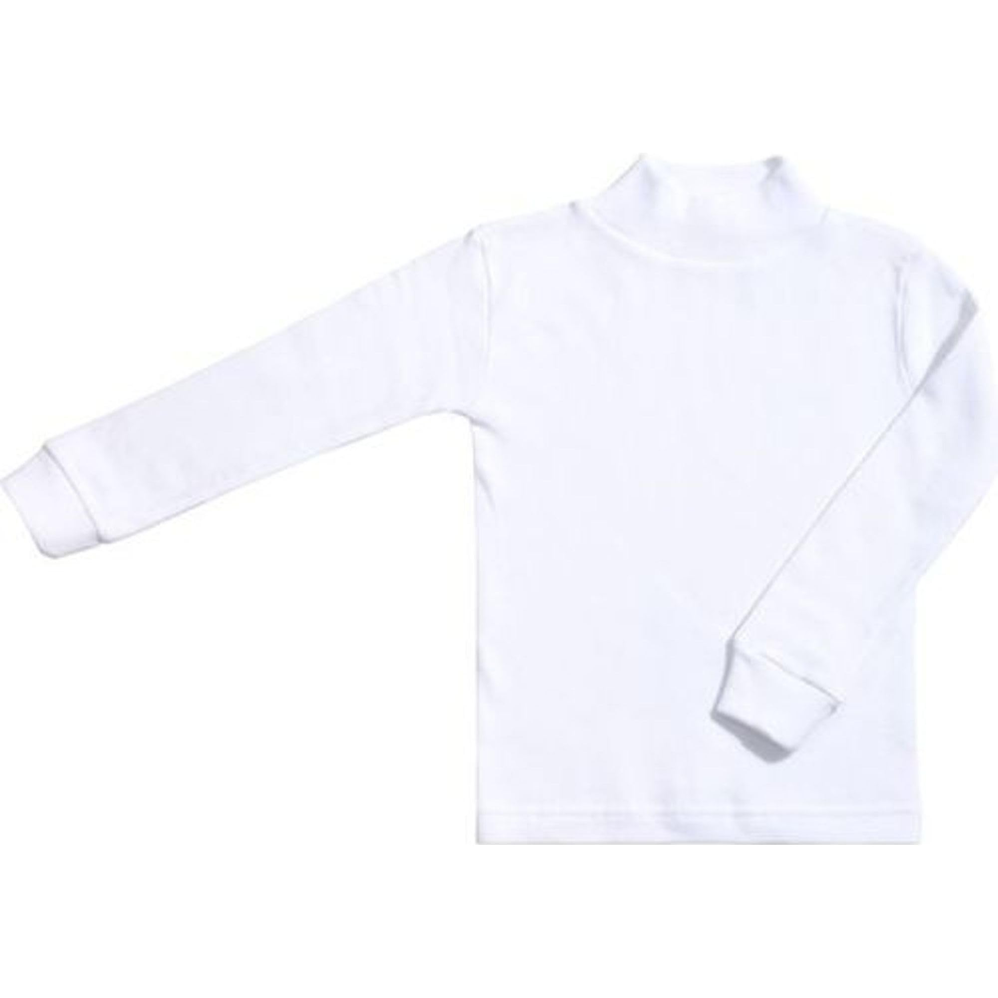 BABIDU Camiseta Interior Niños Unisex Cuello Medio Alto Semicisne Manga Larga Algodón Poliéster 2-16 Años