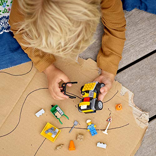 City Roadwork Truck 60284 Toy Building Kit; Cool Roadworks Construction Set for Kids, New 2021 (58 Pieces) - Lego - Immagine 5