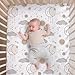 The Peanutshell 5 Piece Baby Crib Bedding Set for Boys & Girls - Newborn, Infant & Toddler Nursery Bed Set Decor with Fitted Crib Sheets, Blanket, Dust Ruffle Comforter - Starry Skies