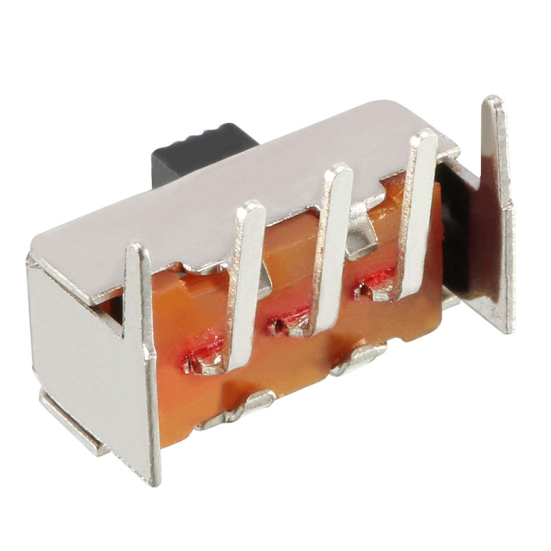 Interrupteur coulissant horizontal SPDT 1P2T, panneau de verrouillage PCB à 3 broches, 5mm, 100 pièces