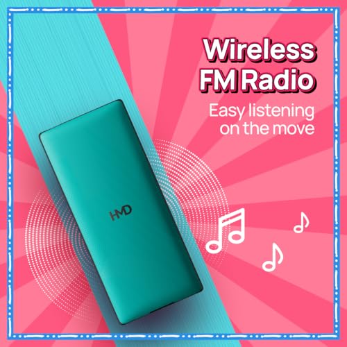 Image of HMD 100 Keypad Mobile Phone | Single SIM, Long Lasting Battery, Durable Design, Wireless FM Radio, Phone Talker, 1-Year Replacement Guarantee | Teal