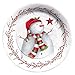C.R. Gibson 8 Count Winter Berry Snowman Paper Dessert Plates