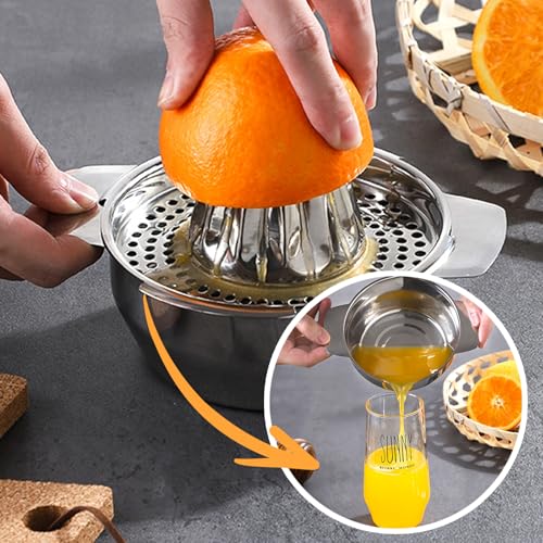 Presse Agrume Manuel Inox, 400ml, Pour Citrons, Limes, Oranges, Pamplemousses Et Agrumes – Image 4