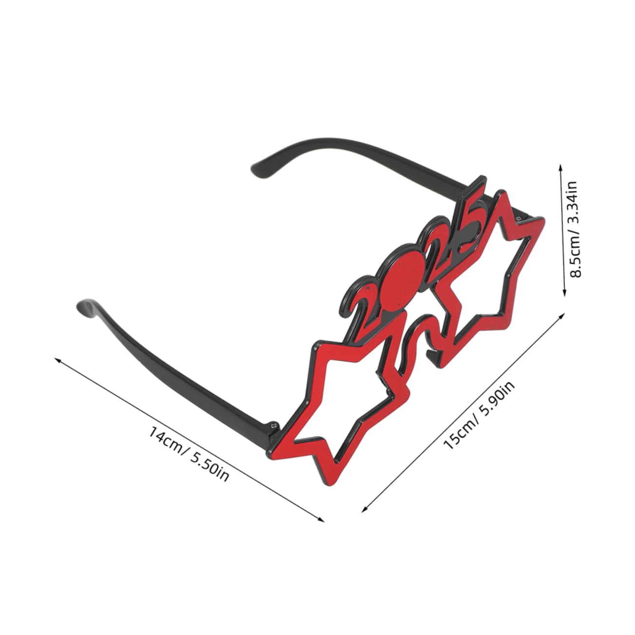 GLEAVI Star Shaped Digital Glasses for 2025 New Year's Eve Led Light up Party Supplies Photo Booth Eyewear