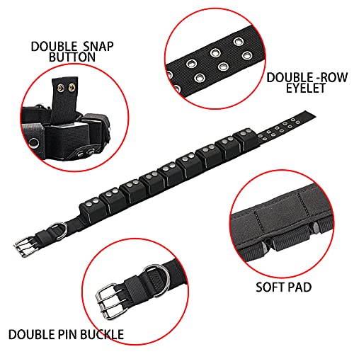 Walktime Tactical Weighted Dog Collar - Weights for Training & Exercise - Small, Medium, Large Dogs, Black, Neck Size 24" - 28" / 3XL - Image 2
