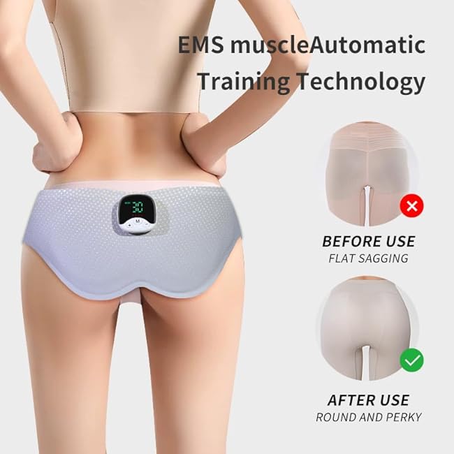 Glute Toning Device, HIPS Trainer, Smart Wearable Butt Lifting Machine, Wireless Butt Lifter & Muscle Activation and Fitness Hip Training, Workout Equipment for Home, Gym & Office