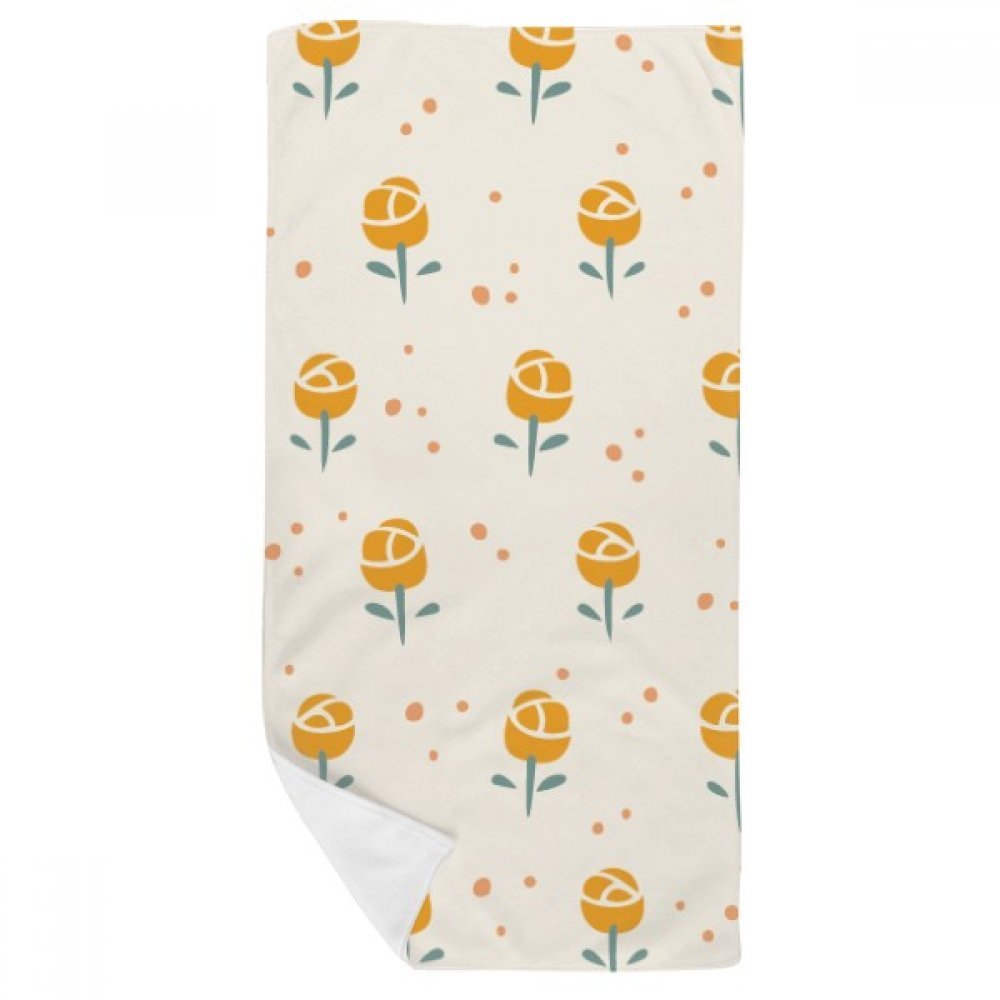 Gant de toilette doux serviette de bain fleur jaune multicolore