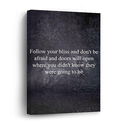 Cuadro de lienzo enmarcado para sala de estar y arte de pared con citas motivacionales