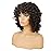 AIDUSA Big Curly Wigs for Black Women Synthetic Loose Curly Wigs with Bangs 14 Inch Dark Brown Short Wigs Natural Wigs for Women (4 Dark Brown)