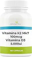 Vitamina D3 5.000ui + Vitamina K2(mk7) 100mcg com 120 Cápsulas