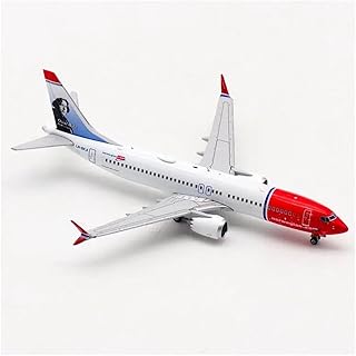 Scale Aircraft 1:400 for Norwegian B737-8MAX LN-BKA Airlines Planes Model Alloy Plane Model Simulated Scale Aircraft Suitable for Display