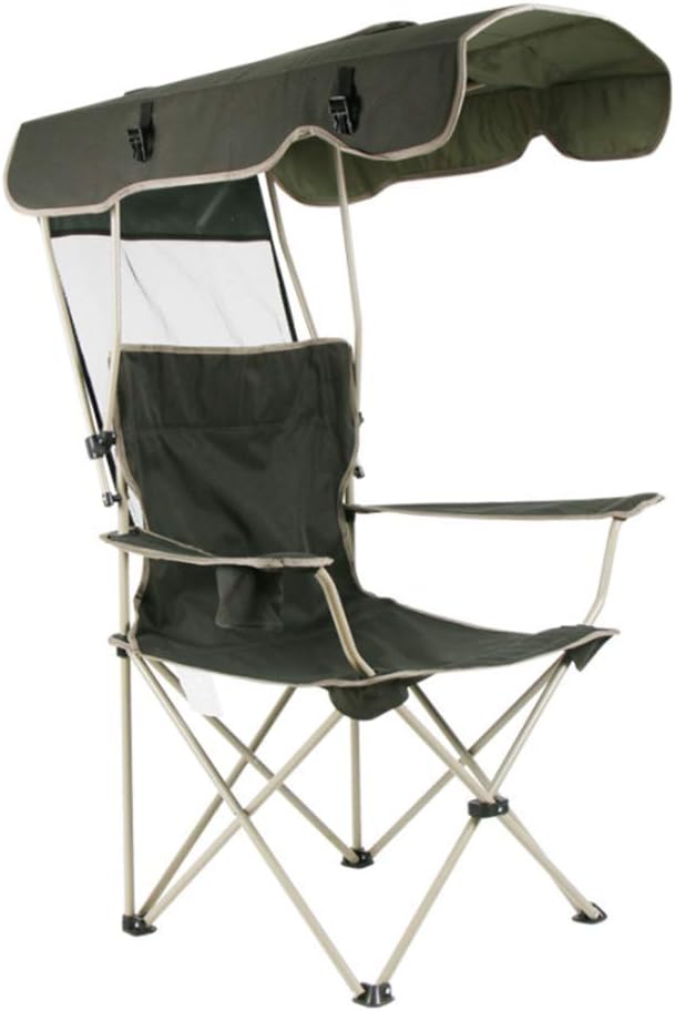 LE Outdoor Folding Camping Chair/with Shade Canopy,Sun protection/Portable/Heavy duty/Camping Chairs/with cup holder/for/Beach Fishing