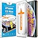 Power Theory iPhone Xs MAX Glass Screen Protector [2-Pack] with Easy Install Kit [Premium Tempered Glass]