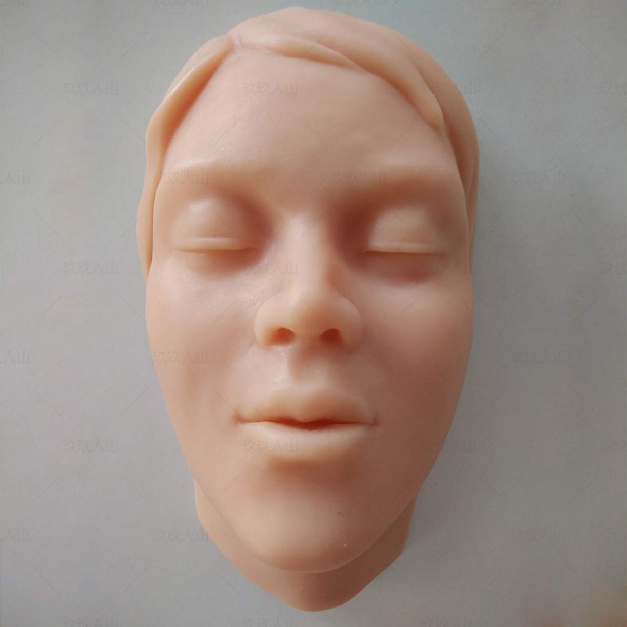 ZHONGJIUYUAN (Female Beauty Makeup Tattoo Model Silicone Female Head Face with Bone Inside Micro Plastic line Carving Model Micro-Shaping Model