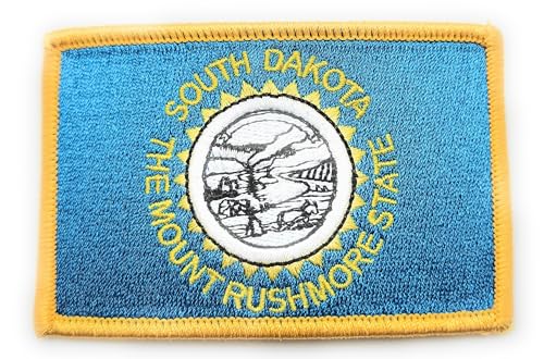 South Dakota State Flag Rectangular Patch, 3 1/2"" x 2