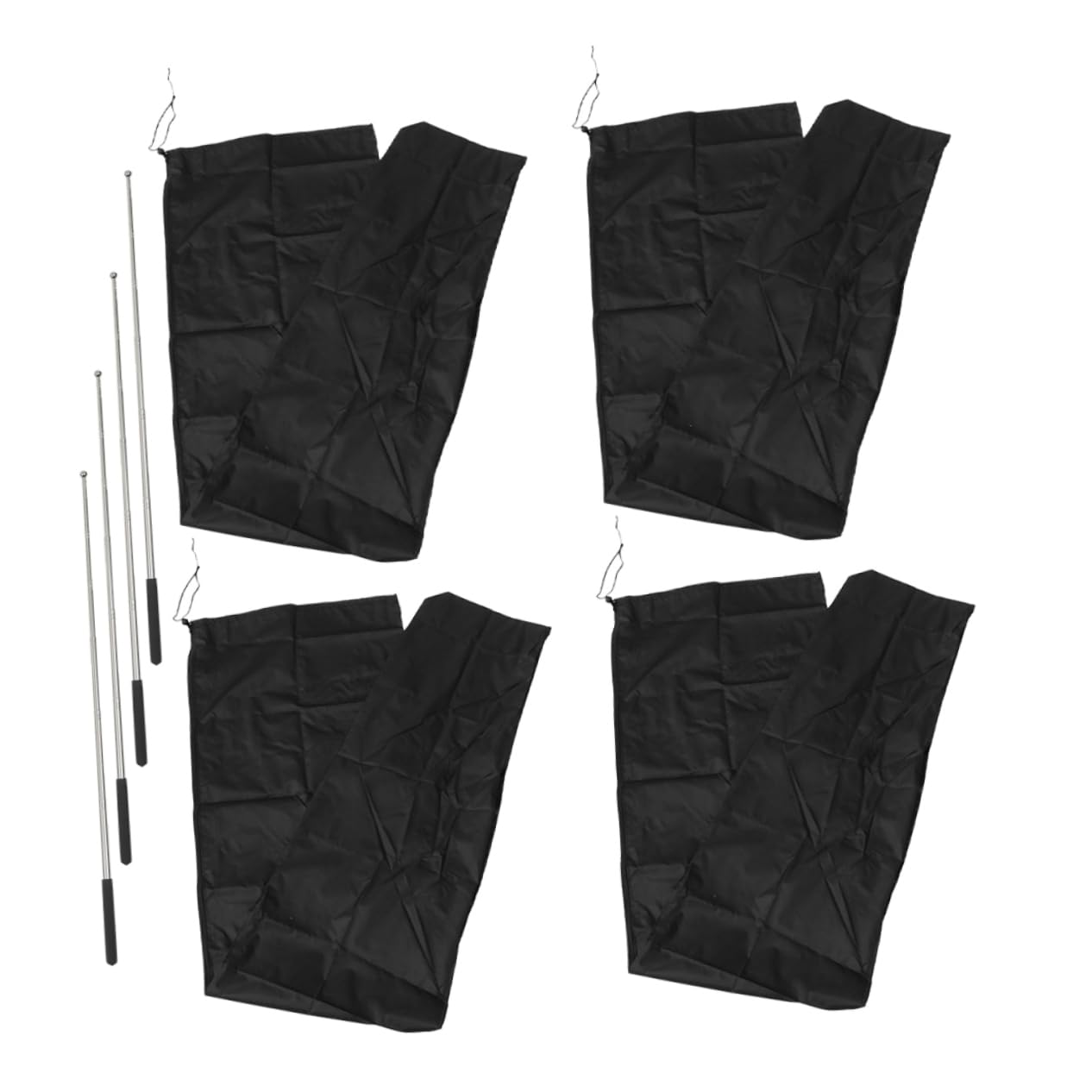 BESTonZON 4pcs Patio Parasol Covers Heavy Duty Outdoor Umbrella Protector for Fits Up to Umbrellas Easy to Carry and Store