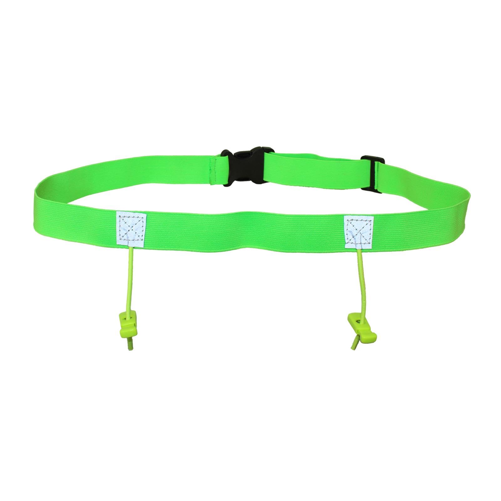 SHOPORA Reflective Tape Cycling Race Number Belt Triathlon Waist Belt Night Running Green |Sporting Goods | Fitness Running & Yoga | Fitness Equipment & Gear | Running Belts