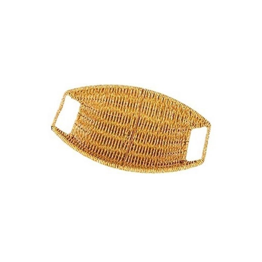 Zhaoj24-05 Fruit Racks Fruit Basket Hand Woven Serving with Cut - Out Handles Bread(Large)