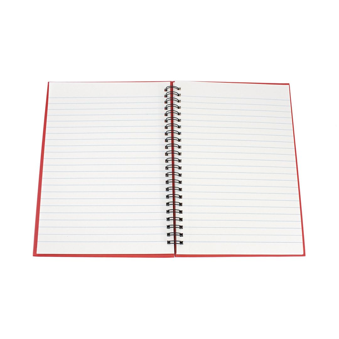 Deliex. 25 Libretas a5 de anillas a rayas en colores 160 Páginas. Cuadernos de Notas con tapa en cartón Kraft (25 UNIDADES, AZUL)