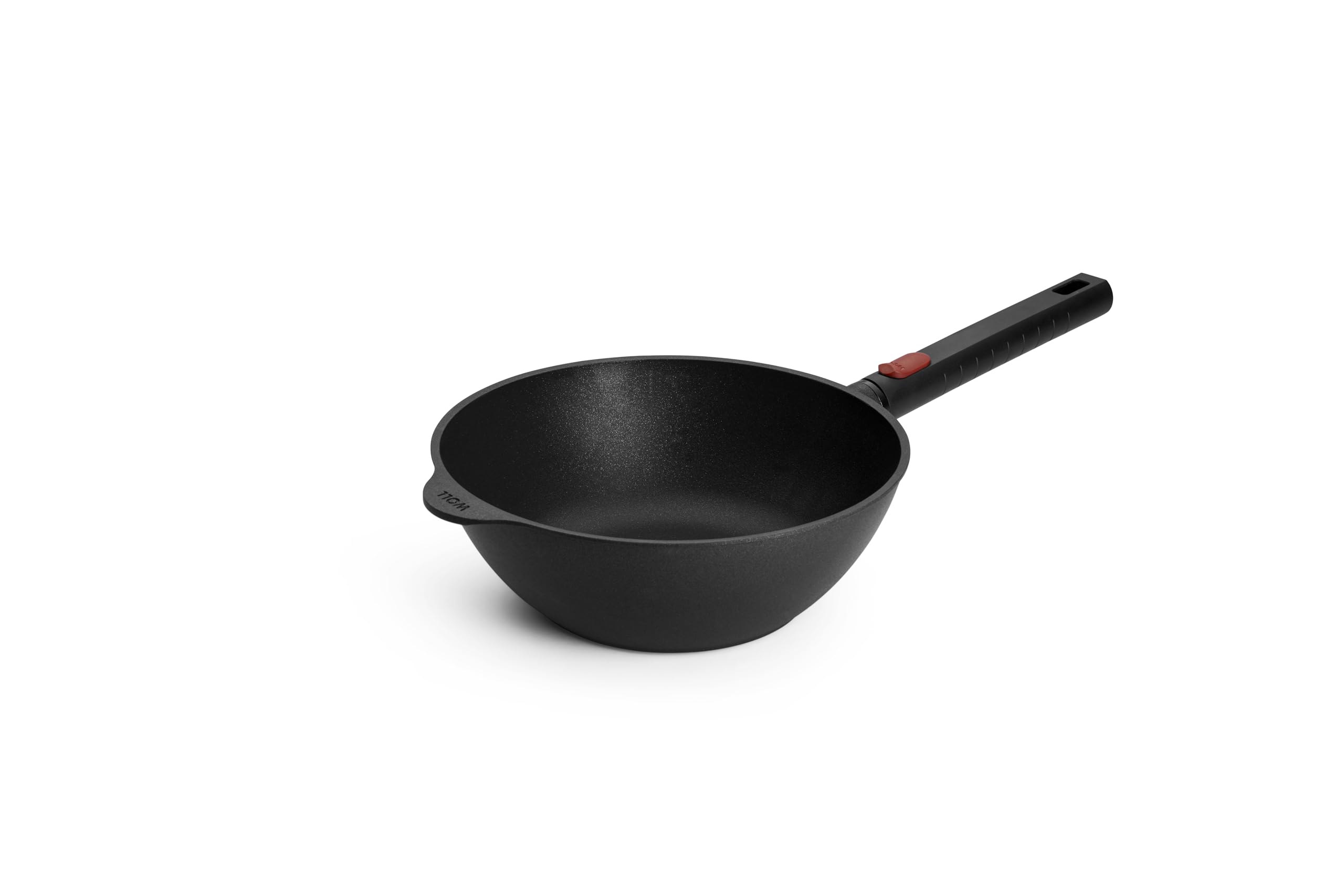 Woll Eco Logic QXR Wok- und Rührpfanne und Rührpfanne - Induktiv -, Ø 24 cm, 10 cm hoch, mit abnehmbaren Stiel - Geeignet für alle Herdarten, PFAS-frei, Antihaft-Versiegelung
