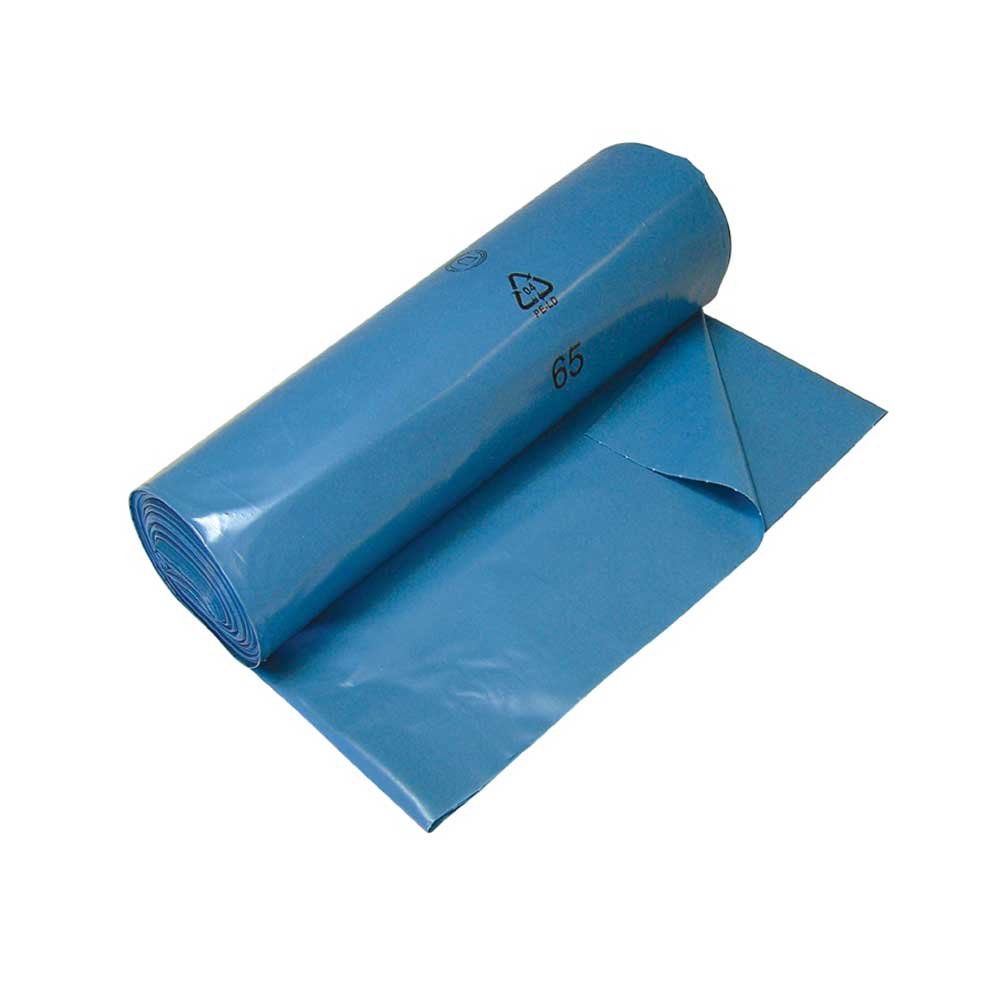 Sacchetto per rifiuti Sacchi Sacchetti di immondizia, ad alta pressione di PE, Blu, 30,70,120 L, 10 – 20 rotoli