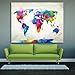 Produktbild Kunst Bunte Weltkarte Plakat und Leinwanddruck für Wohnzimmer Moderne Dekoration Malerei Wandkunst rahmenlose Malerei 30x40cm