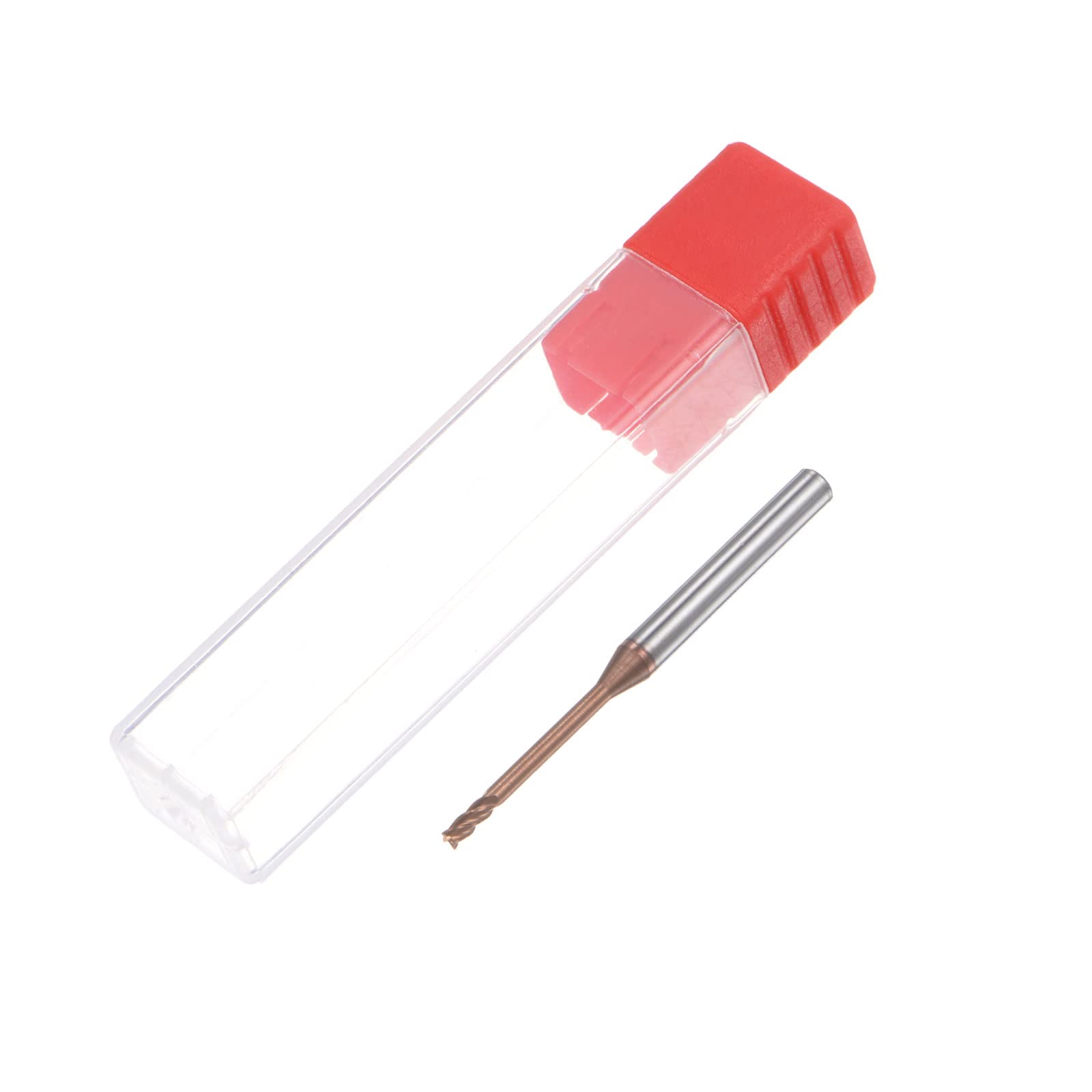 QUARKZMAN Cuadrado Nariz Extremo Molino 4mm Vástago 2mm x 20mm Titanio Revestido Sólido Carburo 4 Flautas Extra Largo Fresado para Inoxidable Acero Aleación Endurecido Acero