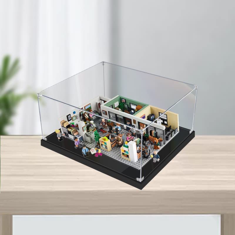 Welkin DC 3MM Display Case for Lego 21336 The Office Building Set,Dustproof Clear Display Case Compatible with Lego 21336(Not Include The Model)