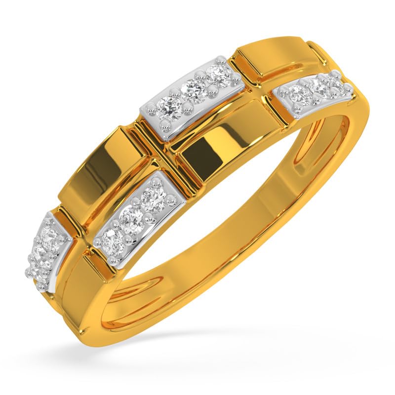 KISNA 14k / 18k Real Gold & Diamond Ring | Diwali, Rakhi Rakshabandhan Gift for Sister/Bhabhi/Women | With Certificate of Authenticity & BIS-Hallmarked Gold Jewellery | Anya Diamond Ring For Her