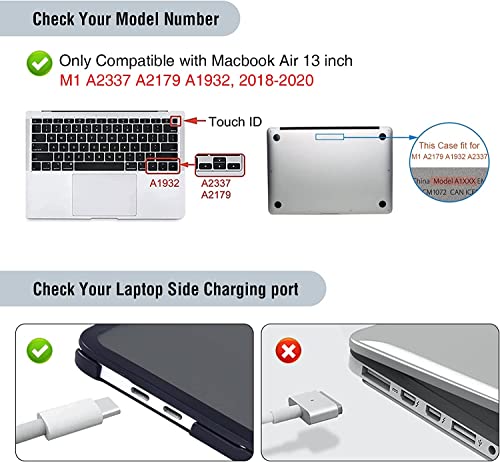 BlueSwan Nova capa atualizada para MacBook Air de 13 polegadas 2018-2021 modelo M1 A2337 A2179 A1932