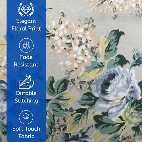 Image of Clasiko Cotton Cushion Covers 16x16 - Set of 5 Decorative Cushion Covers, Garden Frost, Soft Cotton, Hidden Zip, Sofa & Bedroom Decor