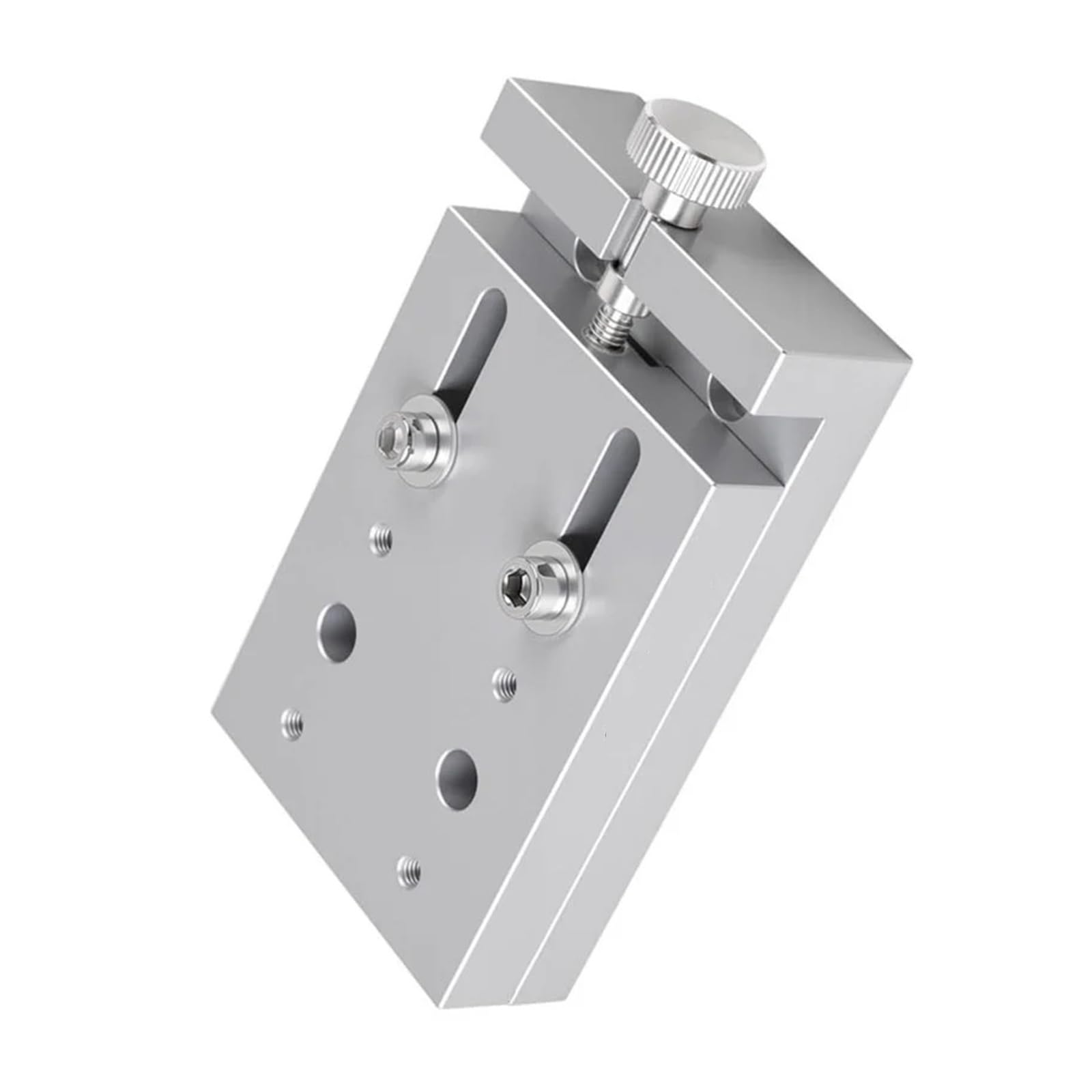 Recorrido de 20 mm, plataforma de 60 x 100 mm, guía de tornillo manual, eje X, plataforma lineal compacta
