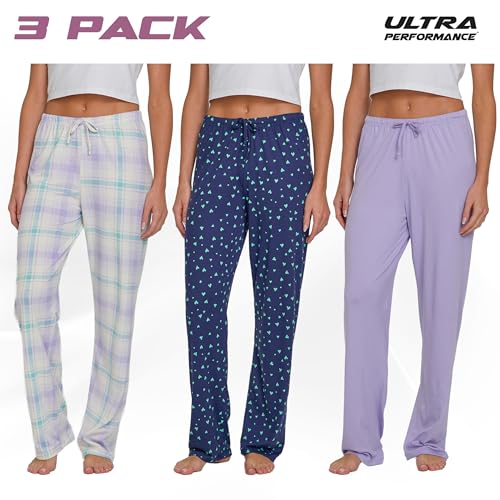 Image of Ultra Performance Pajama Pants Women 3 Pack Soft PJ Lounge Pajama Pants