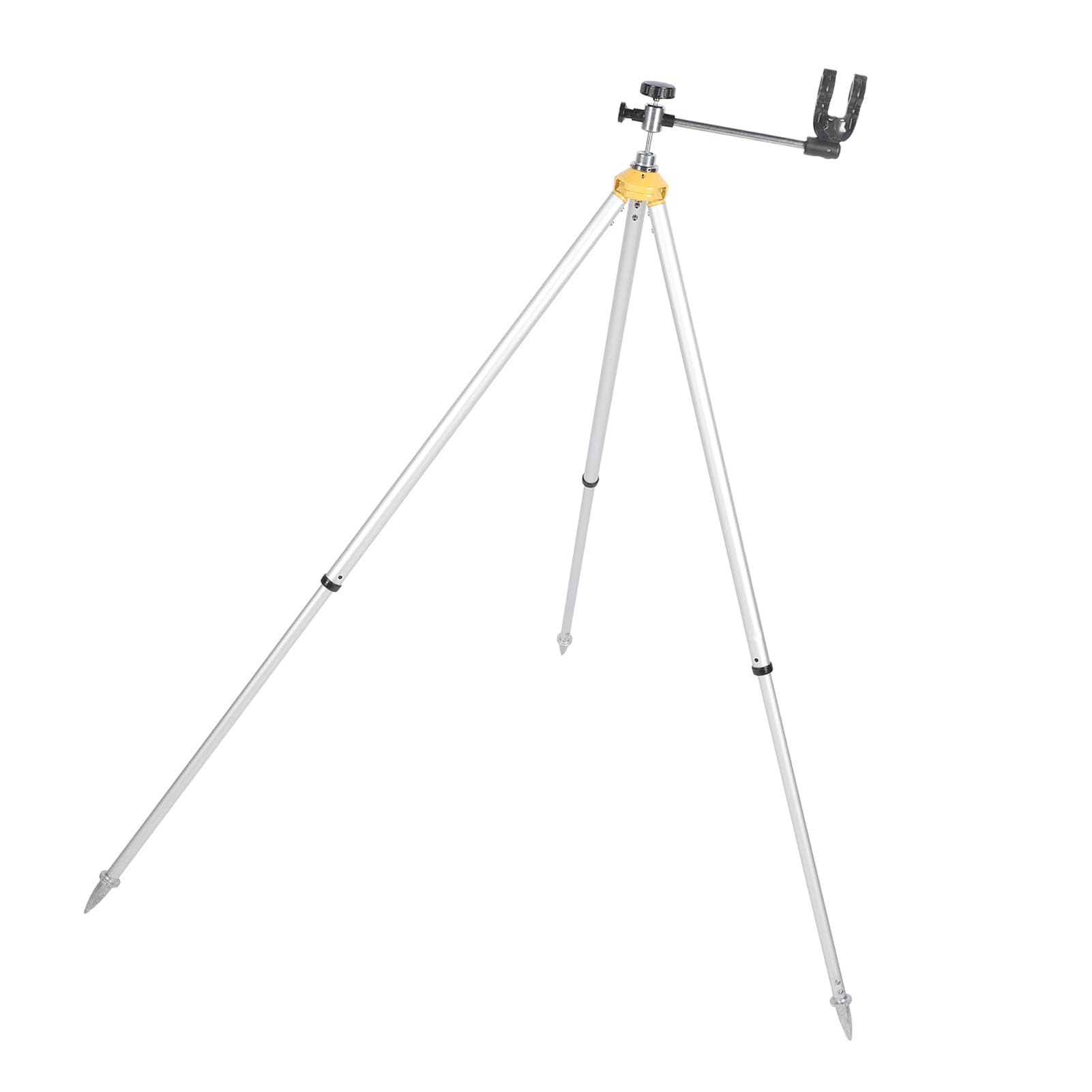 KIMISS Trípode Topográfico de Aluminio para Postes de Prisma, Ajustable de 80 a 124 Cm, Soporte de Soporte Liviano y Resistente