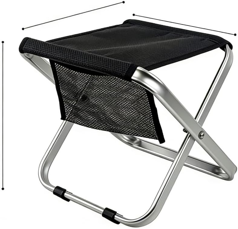 Teninch Heavy-Duty Aluminum Alloy Folding Stool Outdoor Portable Camping Stool Folding Fishing Chair Camping Chair Gear