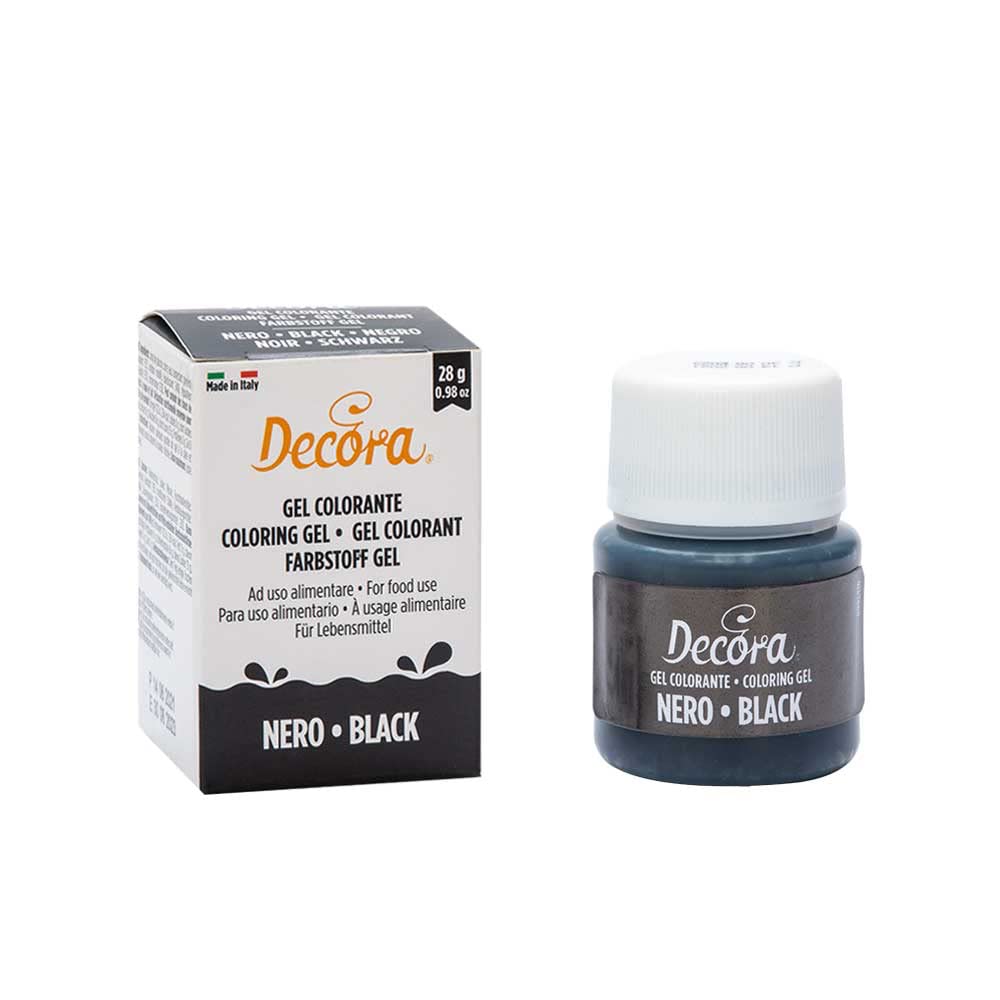 Decora Gel Colorante Negro 28 g para Cubiertas y Decoraciones