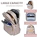 VANKEAN 15.6 Inch Laptop Backpack for Women Work Bag Fashion with USB Port, Waterproof Stylish Travel Bags Casual Daypacks for College, Business, Light Dusty Pink
