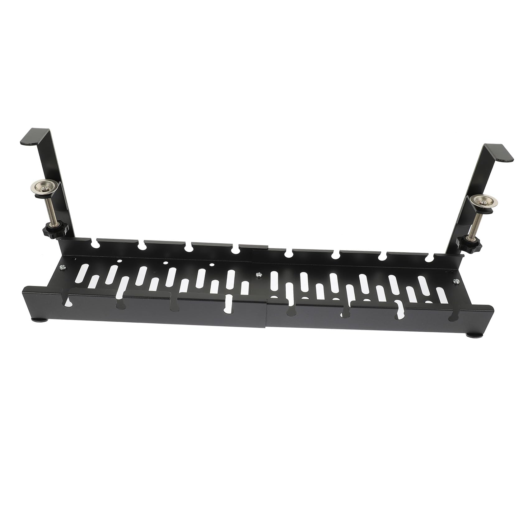 Organizador de Cables para Debajo del Escritorio, Bandeja Negra de Acero al Carbono, Ligera y Reutilizable, para Oficina y Ahorro de Espacio