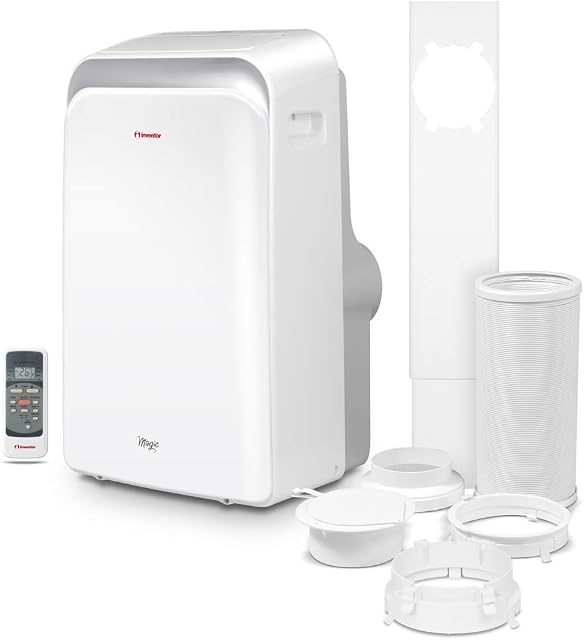 Inventor Magic 12.000BTU Portable Air Conditioner, Heating and Cooling, 5-in-1 functions, Timer, Remote Control, Window Kit Included, for Rooms Up to 250 square feet (WEE/MM0449AA)