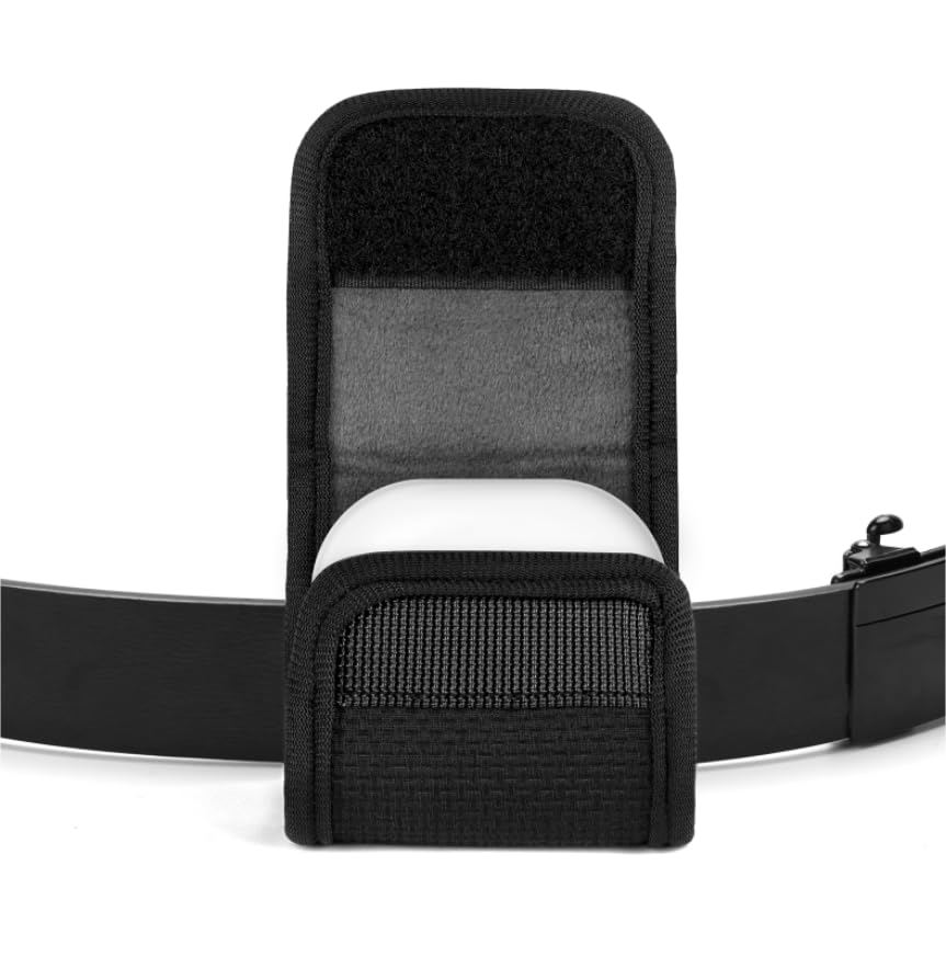 Geekria Earbuds Pouch with Belt Loop Compatible with Samsung Galaxy Buds3 FE, 2, Pro, Live, Protective Cover with Clip Holder for Bag Strap (Black)