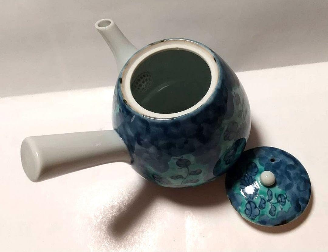 ㉕備前焼 宝瓶 登り窯 松 まつ マツ 四角 4角手びねり 急須 H