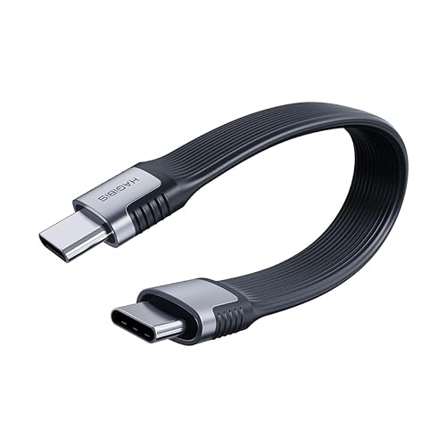 Hagibis Cable USB 4 de 0.4 pies, cable USB C de carga de 240 W, transferencia de datos de 40 Gbps, pantalla de video 8K 60Hz para iPhone 15 Pro Max,