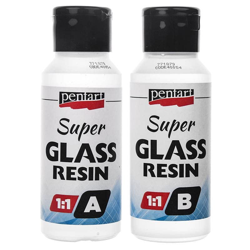Pentart Super Glass Resin 2 x 125 ml, Various, 3,5 cm8,5 cm12 cm