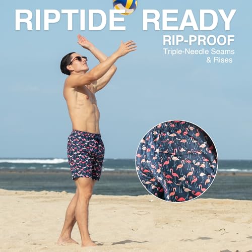 Image of Kanu Surf Men's Big Viper Extended Size Stripe Swim Trunk