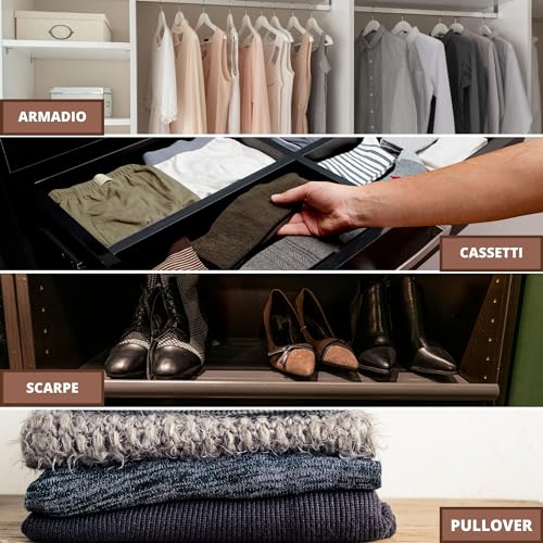 Legno Di Cedro Antitarme 17 Pz.Per Proteggere I Tessile In Armadi, Guardaroba, Cassetti.Trappola Naturale Per Tarme Dal Profumo Aromatico Molto Gradevole Ed Efficace Contro Le Tarme Dell'abbigliamento - 4