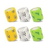 SafeSense 6 Pack Vet Wrap 2 inch for Dogs Horses, Pet Wrap Bandage Self Adhesive, Coban Bandages for Wounds Breathable Non Woven for Dog Cat Horse Pet Animals