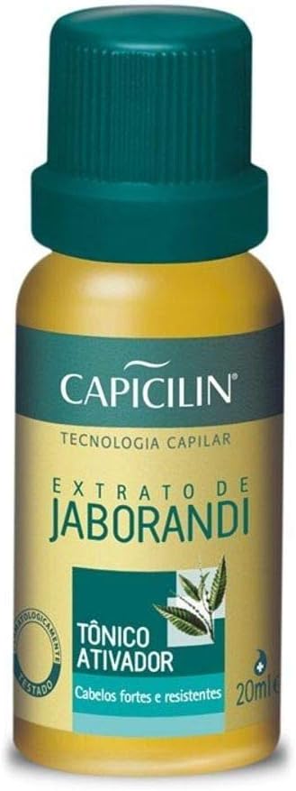 Capicilin Linha Extrato de Jaborandi - Tonico Capilar Ativador 20 Ml - ( Jaborandi Extract Collection - Stimulating Hair Tonic 0.68 Fl Oz.)